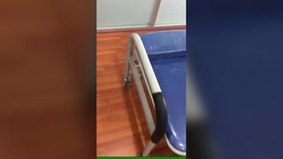 Powder-coated Attendant Chair