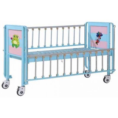 Flat Pediatric Children Hospital Bed Four Wheels With Cross Brakes