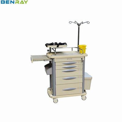 Hospital Emergency Crash Cart Trolley 720 X 470 X 920mm