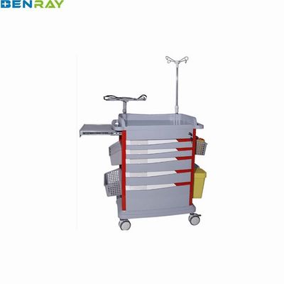 Corrosion Proof ABS Hospital Medical Emergency Cart Trolley