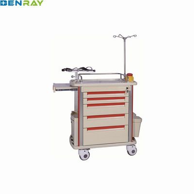 ABS Hospital Emergency Trolley With Four Aluminum Columns