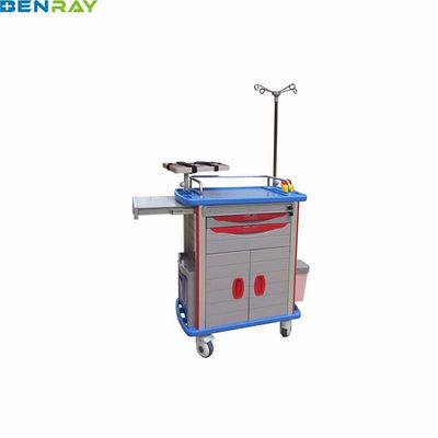 Emergency ABS Hospital Crash Cart Medical Trolley 850 X 520 X 950mm