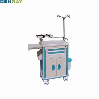 Four Luxurious Noiseless Casters ABS Emergency Crash Trolley Hospital