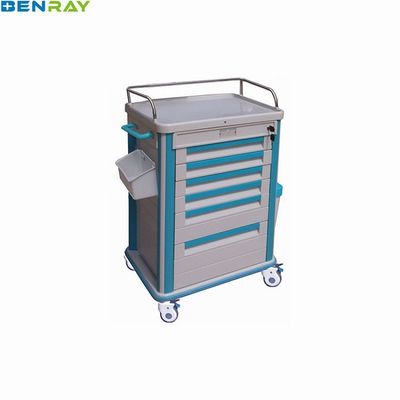 630 X 470 X 920mm ABS Medicine Trolley Emergency Medicine Crash Cart