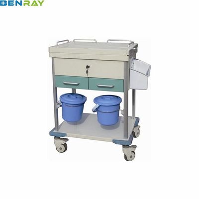 660 X 470 X 920mm Steel Clinical Trolley With Drawers Al Alloy Columns