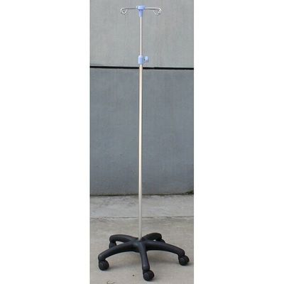 Stainless steel IV pole