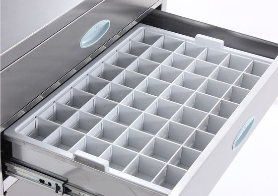 Hospital 2 Drawers And 1 Cabinet Stainless Steel  Medical Medicine Trolley