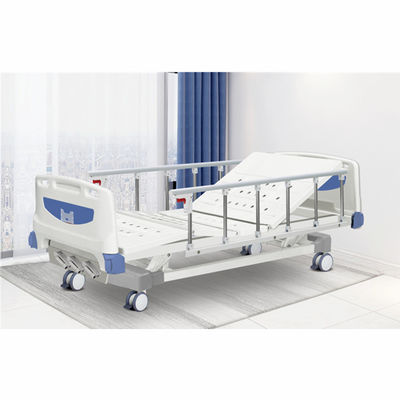 Three Function Manual Crank Medical Hospital Bed Adjustable Height