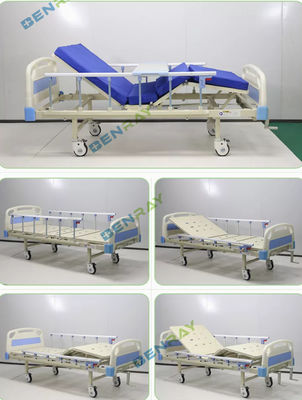 Two Function Manual Crank Medical Hospital Bed With 5'' Noiseless Caster