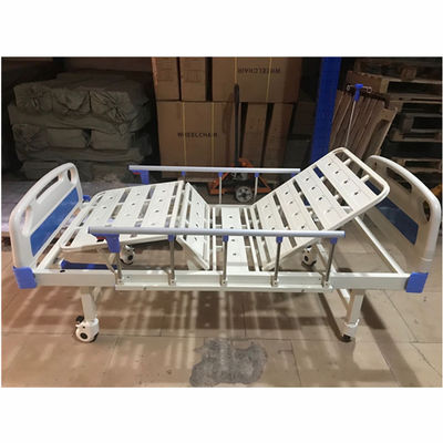 Aluminum Alloy Guardrails 2 Function Manual Crank Medical Hospital Bed