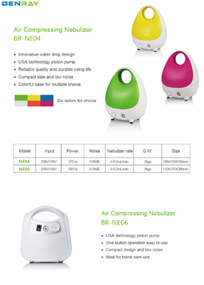 Six colors for choice Surgical Air Compressing Nebulizer