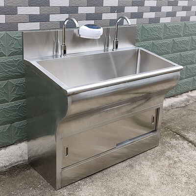 Stainless Steel Induction faucet Wash Sink for 2 people
