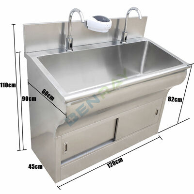 Stainless Steel Induction faucet Wash Sink for 2 people