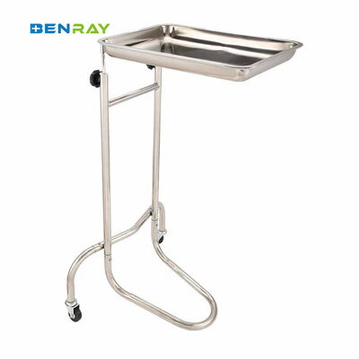 Mobile Adjustable Hospital Medical Mayo Table tray cart