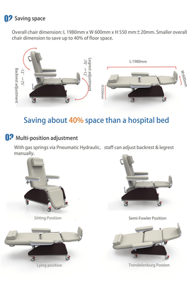 Hemodialysis Center Digital Integration Medical Manual Dialysis Chair