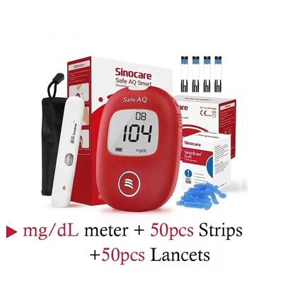 Home Use Accurate Blood Glucose Meter Blood Glucose Monitor Blood Sugar Meter With 50 Test Strips & 50 Sterile Lancets