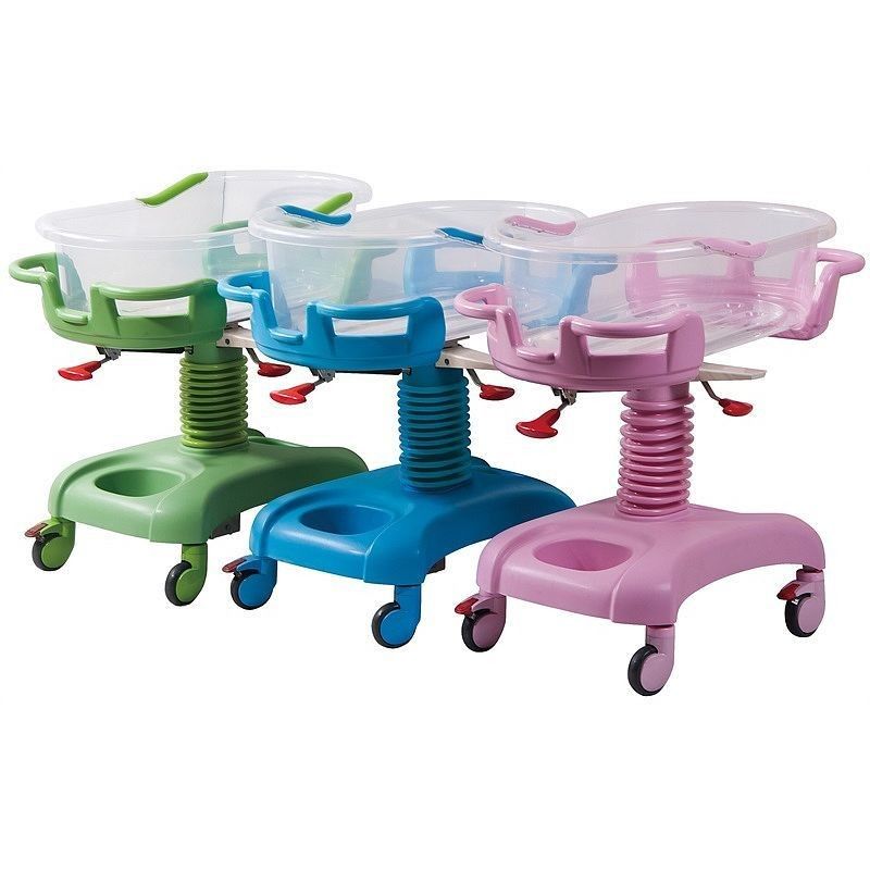 850 X 500 X 780-980mm Hospital Baby Bed Cart Steel Frame