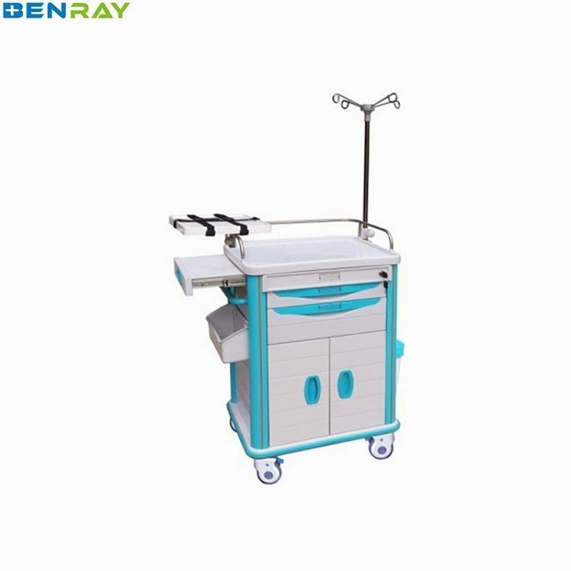 625 X 475 X 920mm ABS Emergency Crash Cart Trolley Equipment