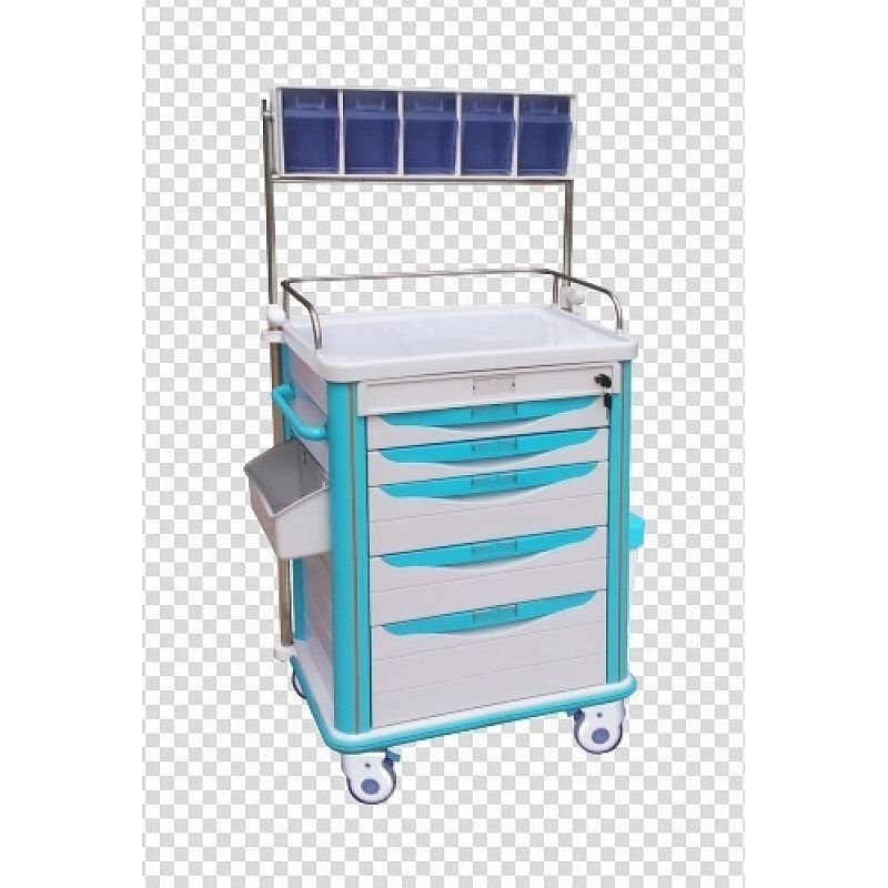625 X 475 X 920mm ABS Anesthesia Trolley Instrument