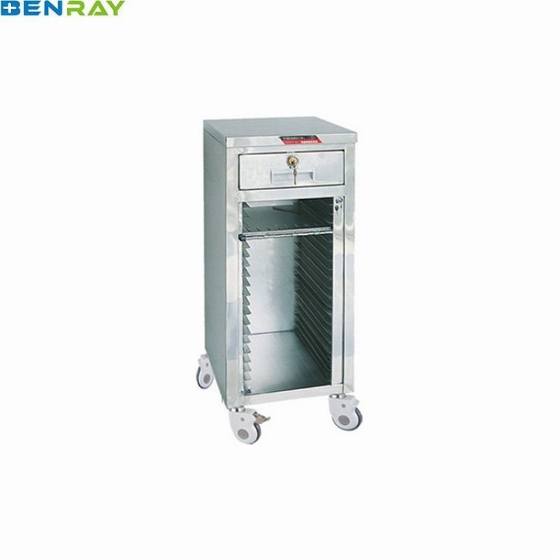 stainless steel patient record trolley