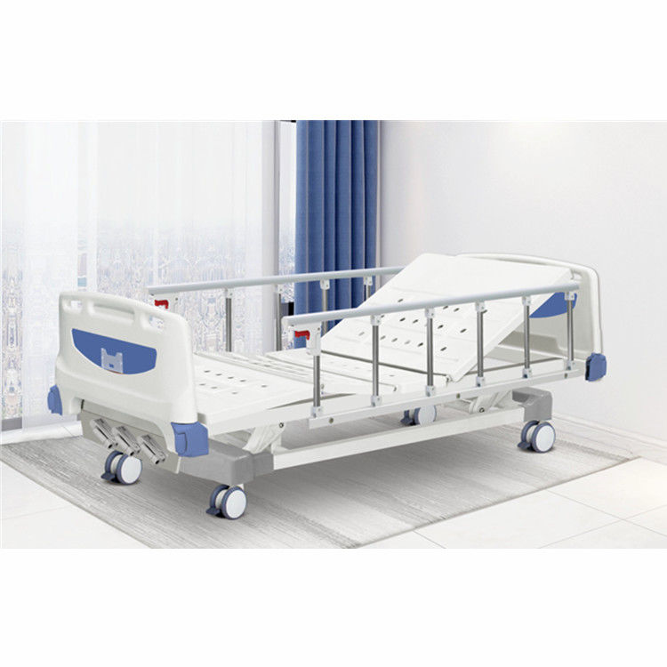 Three Function Manual Crank Medical Hospital Bed Adjustable Height