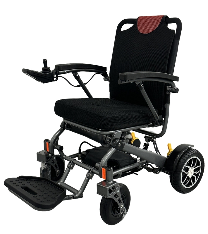 Lightweight Lithium Battery Wheelchair with 4-Shock Absorption System