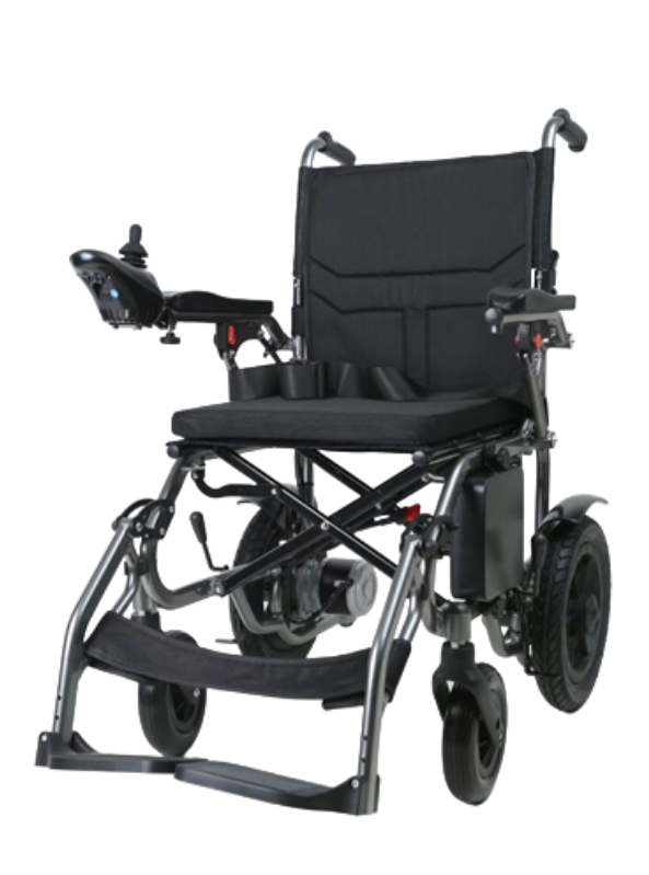 Aluminum Alloy Electric Wheelchair (Brushed Motor, Lithium Battery, Foldable)
