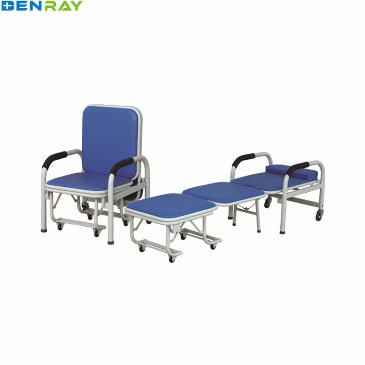 Foldable Powder-coated Attendant Waiting Chair