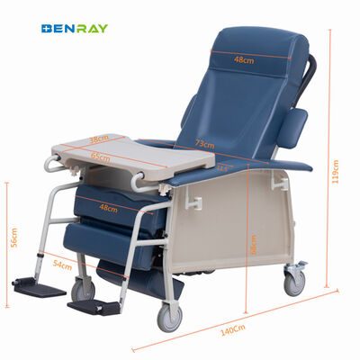 Folding Ajustable Hospital Luxurios Residential Recliner Chair Bed